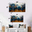 Ensemble de salon art mural bleu polynésien Paradise Poppies Tiles III - Boho Tiles-1313813310