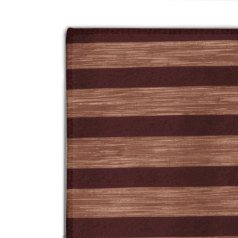 Tapis intérieur / extérieur noir HorizontalStripes, Rectangulaire 2 pi x 3 pi