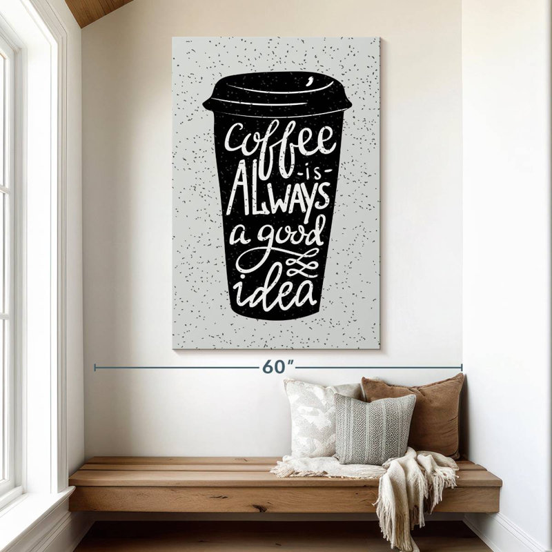 Yarlin Good Ideas And Coffee, 51" H x 34" W