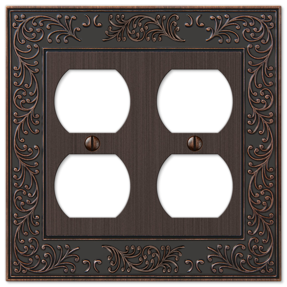 Chanhassen No Subject 2 - Gang Duplex Outlet Standard Wall Plate Fleur De Lis Living