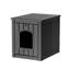 3-in-1 Resin Pet House: Hidden Litter Box Enclosure with Side Table-597959863