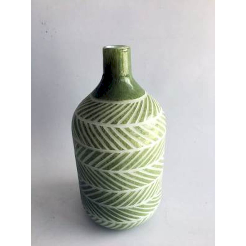 Vase de table en céramique 8,86 po green Rickey