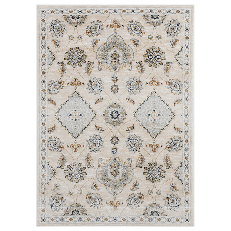Tapis beige Berangere, Rectangle 1 pi 11 po x 3 pi