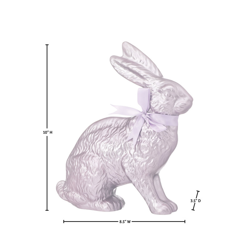 Lapin de Pâques en résine 10 po