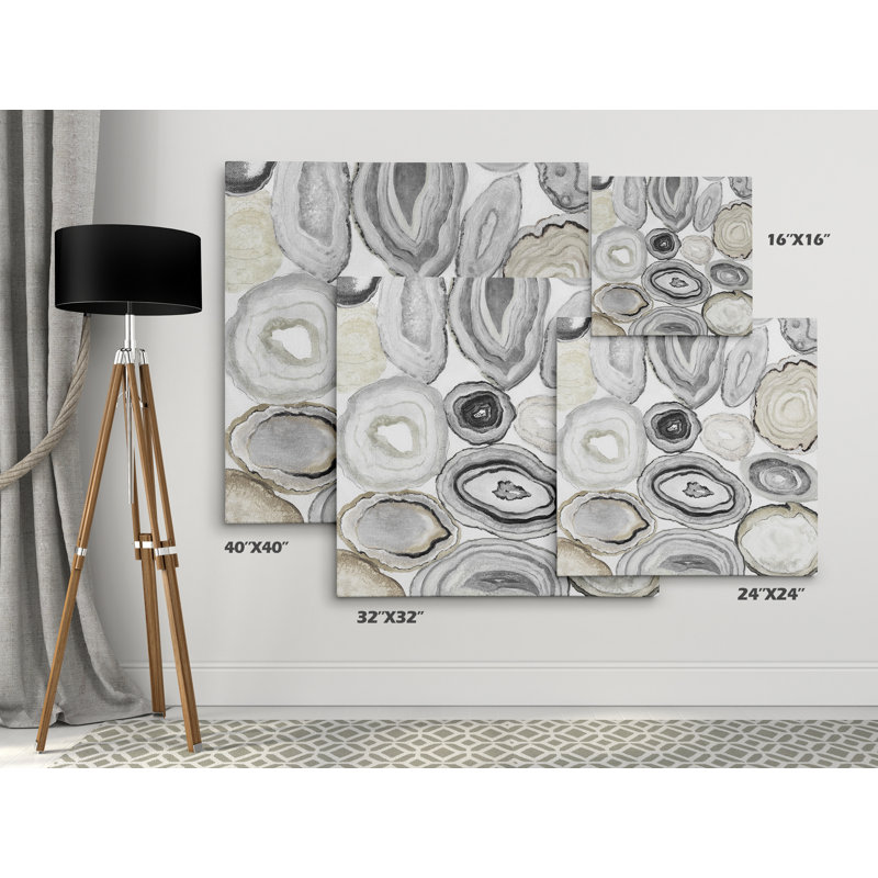 « geode divises ii », reproduction de peinture à l’huile sur toile tendue, H 24 po x l 24 po x P 1,5 po, Toile tendue