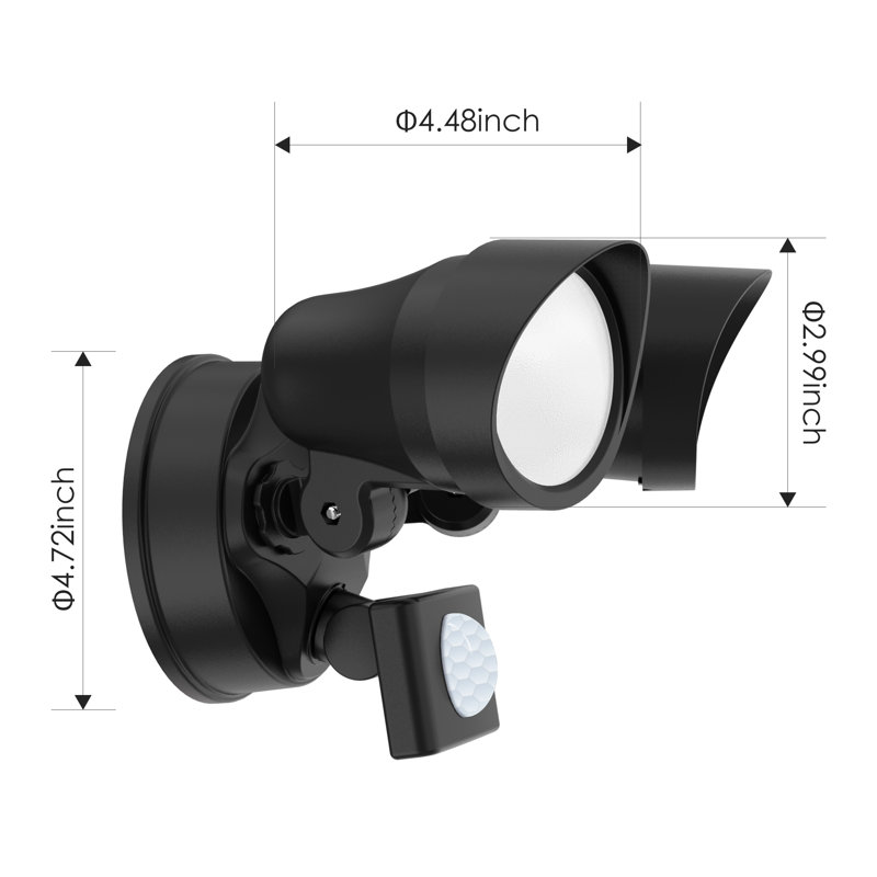 25 Watt LED Battery Operated Outdoor Security Flood Light with Motion Sensor