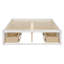 Lit plateforme double avec 6 tiroirs de rangement, blanc antique, lit plateforme avec rangement peu encombrant-1602847580-1602847582