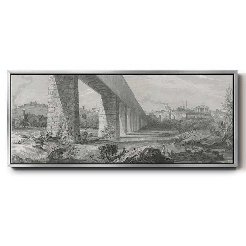 Richmond from the James - toile encadrée, H 24 po x l 60 po