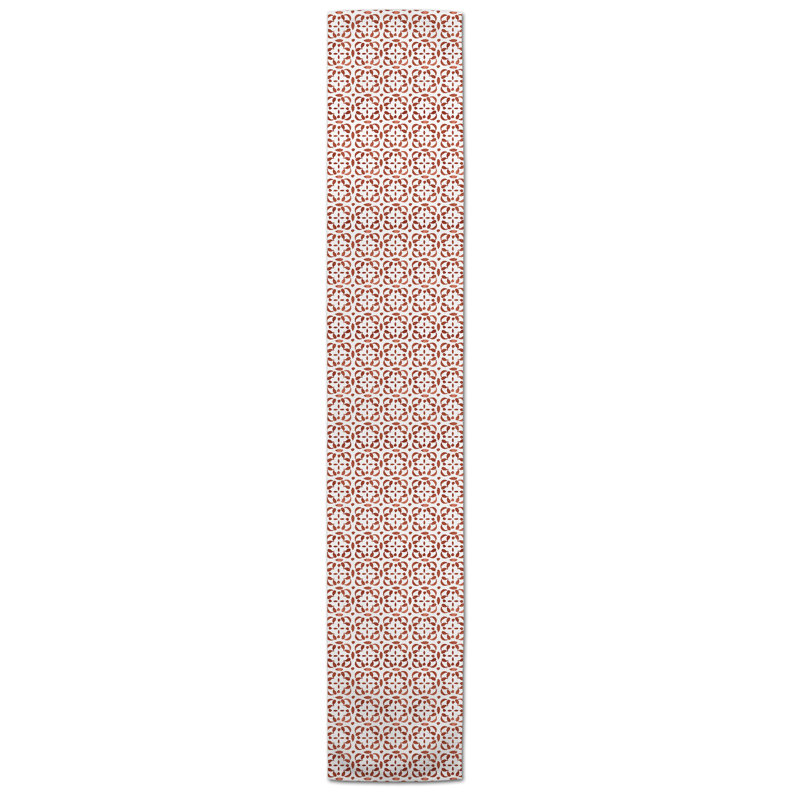 Chemin de table Doster, 72 po x 16 po, Rouille, Géomestrique 1
