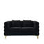 Canapé modulaire 2 places pour le salon - Tissu et coussins, note confortable de 60 pouces Nuance