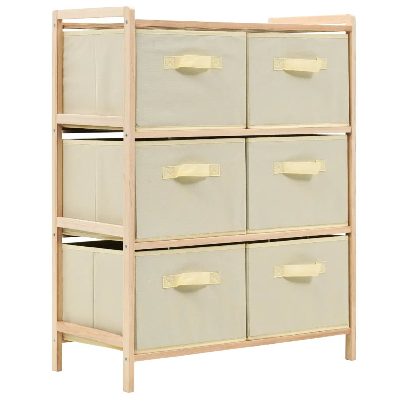Brumbelow Solid Wood 59 cm W Chest of 6 Drawers