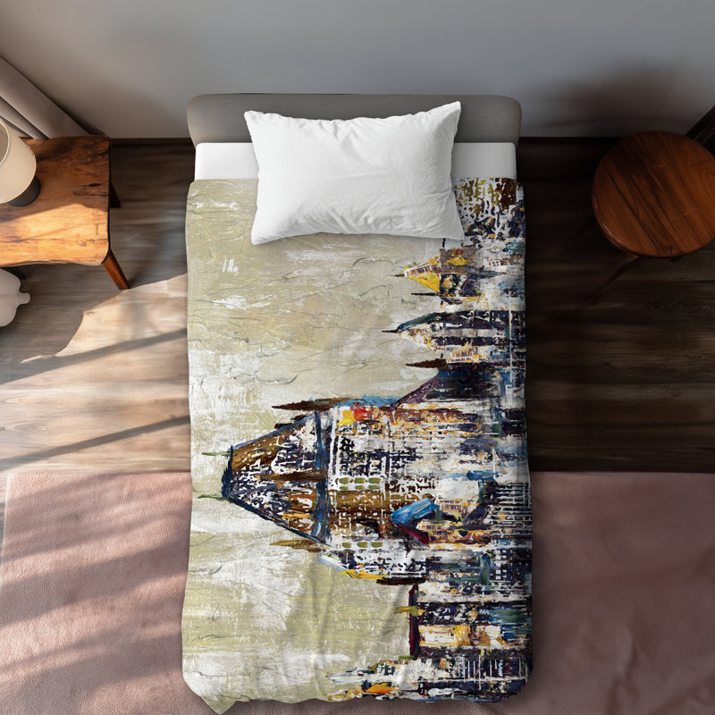 Abstract château frontenac duvet cover | Industrial home decor