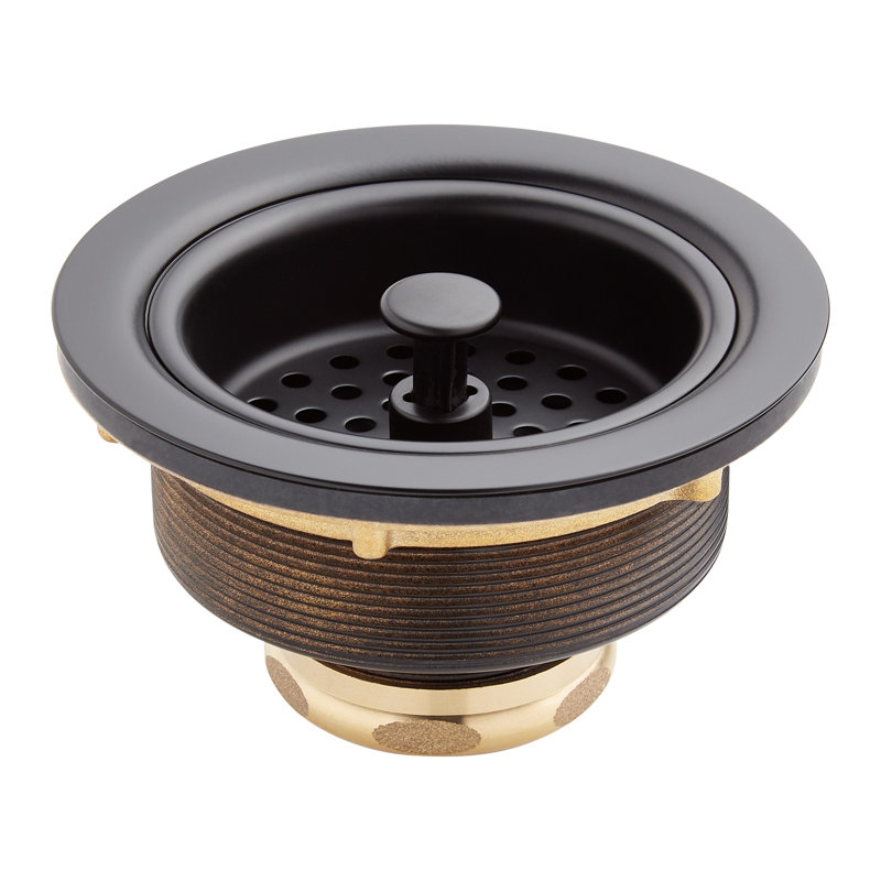 Deep Drain and Standard Flange Set - Matte Black, Matte Black