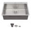 36 X 22 X 9 Inch Kitchen Sink Drop In 16 Gauge Stainless Steel 36" Single Bowl Topmount Kitchen Sink Basin