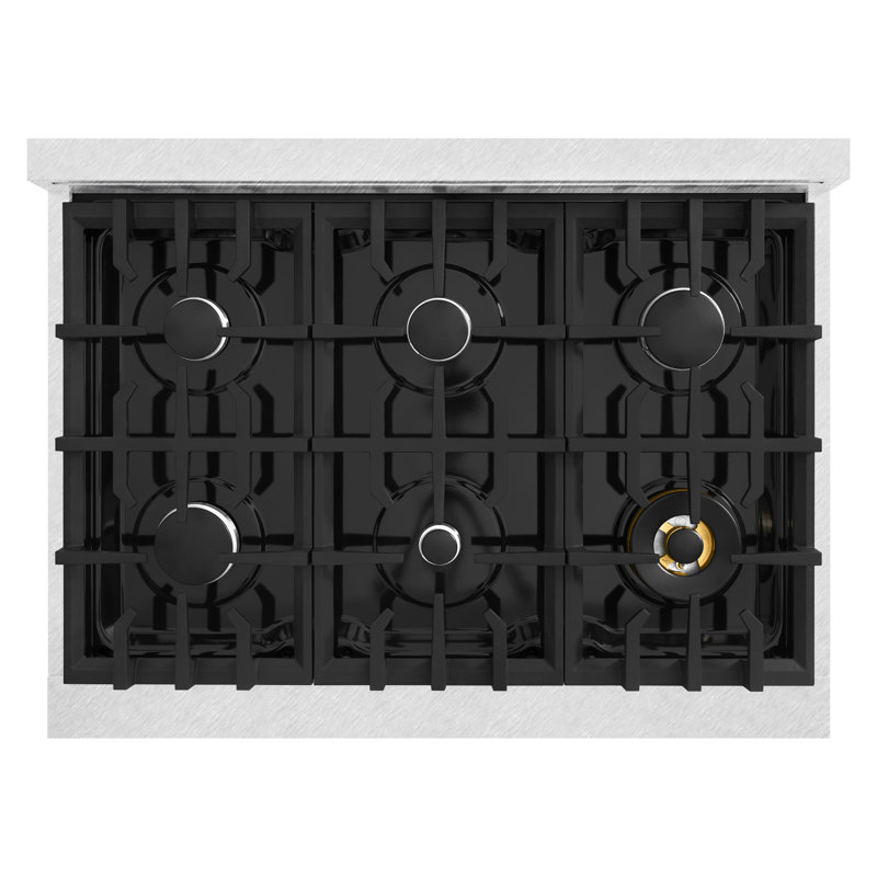 ZLINE 36" Classic Gas Range w/ 6 Burners & Convection Oven in DuraSnow Stainless Steel