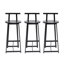 3 tabourets de bar, 27 po, noir et noir, de conception ergonomique pour plusieurs environnements de cuisine, tous réglages-116736961