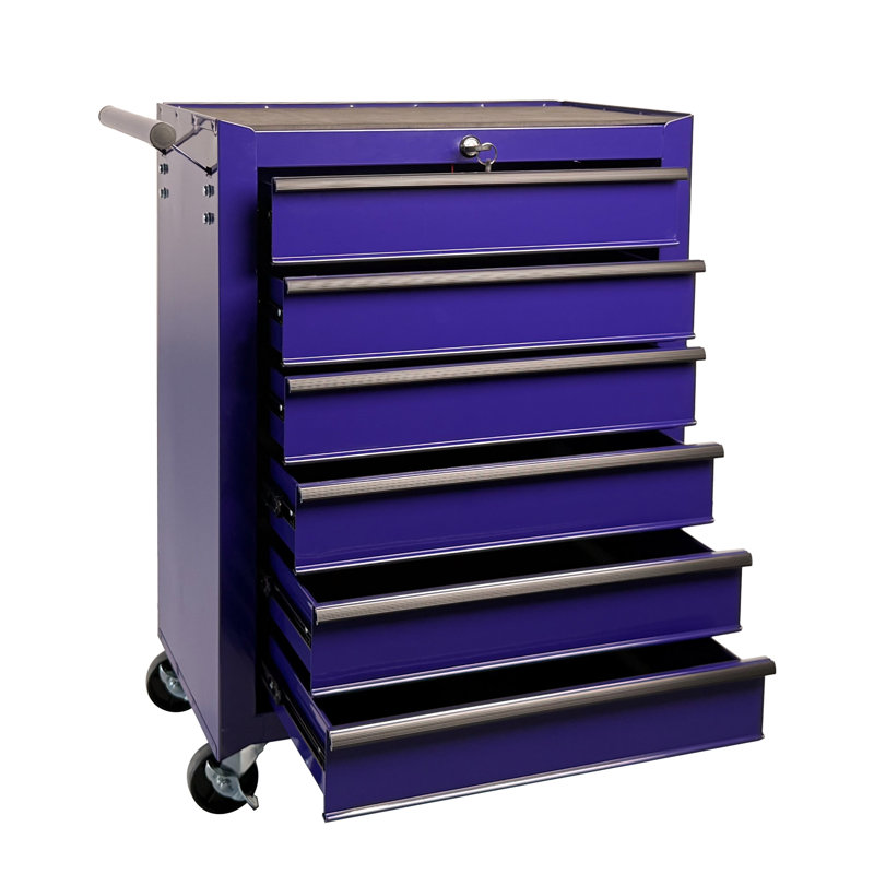 Coffre à outils roulant en métal, Purple