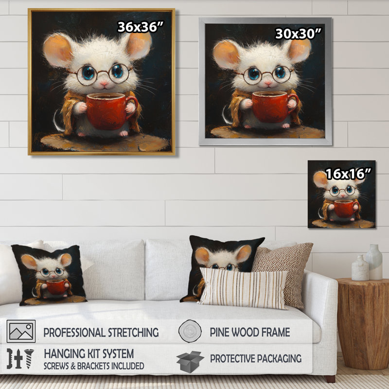 Kenyada - animaux, art mural, Impression encadrée flottante, H 16 po x l 16 po, Blanc