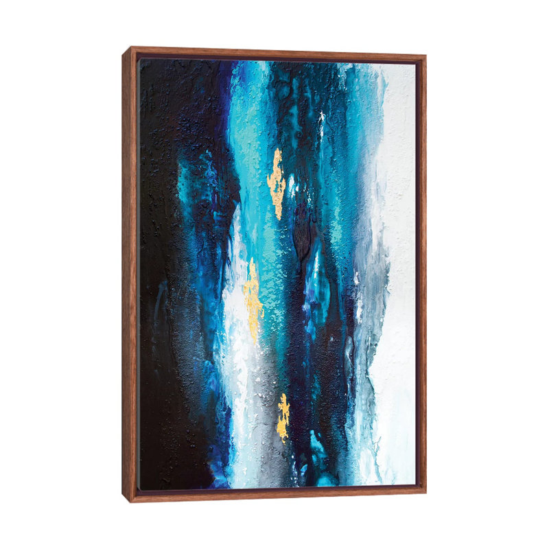 Deep Ocean 1 Piece Wall Art on Canvas, 66.04 cm H x 45.72 cm W, Classic Brown Wood Framed