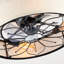 Ventilateur de plafond de 20 po en tissu de style campagnard sans pales avec télécommande pour salon, chambre à coucher, cuisine - ampoules non incluses