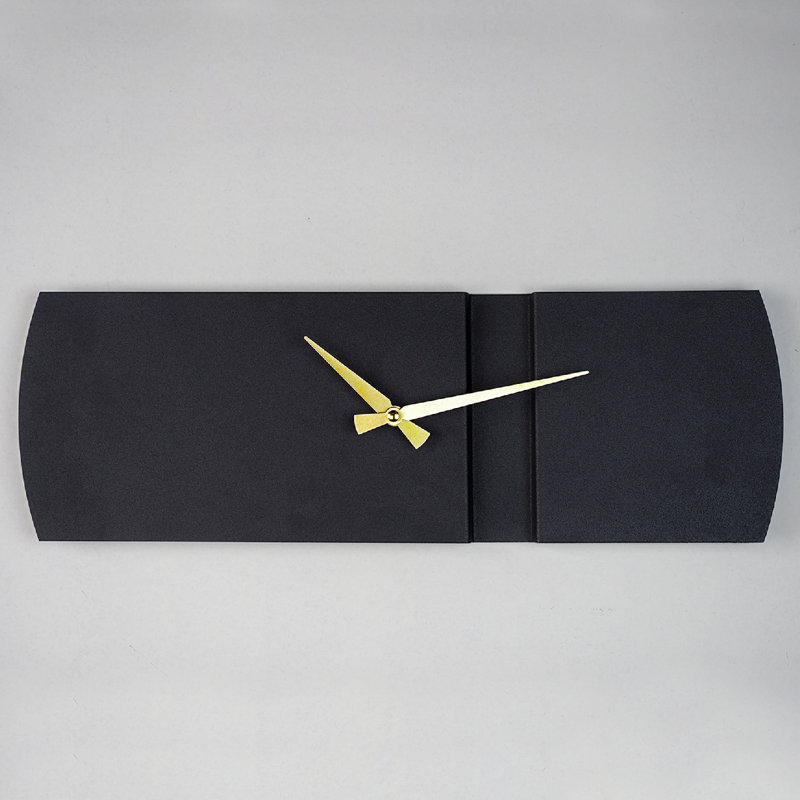 Horloge murale rectangulaire en métal, Médium