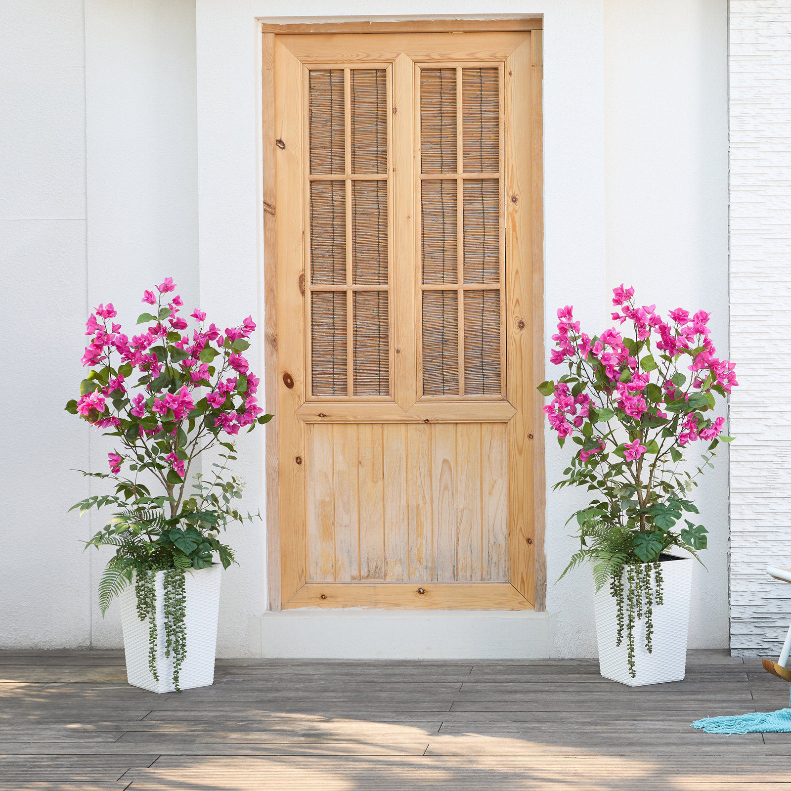 Adcock 48" Bougainvillea Tree in Planter, 2, White