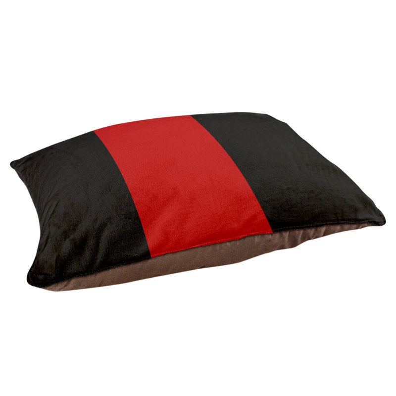 Coussin Ohio Football, Moyen (l 28 po x P 18 po x H 6 po), Noir / écarlate