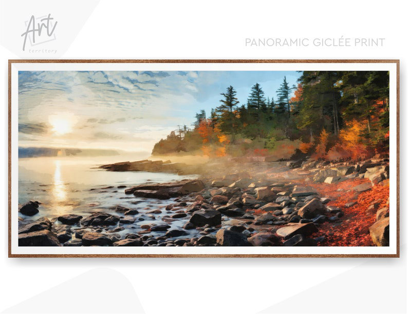 Reproduction du parc national de l'Acadie, Affiche non encadrée, H 28 po x l 56 po