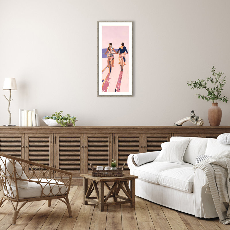 «Cycling Joy Series No. 1» par Uma Gokhale, impression sur bois encadrée