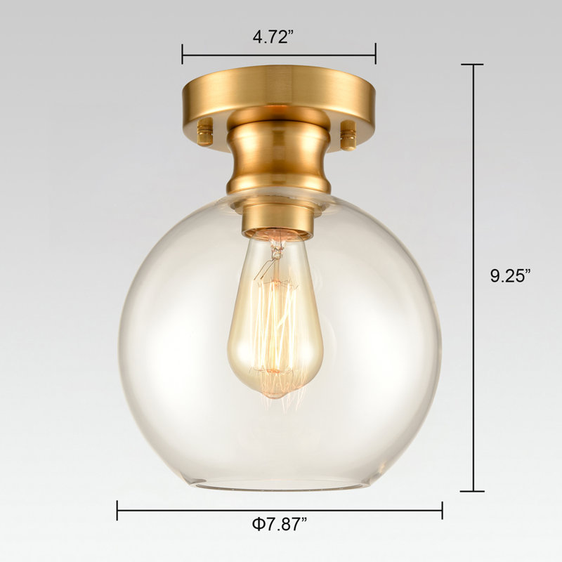 Plafonnier semi-encastré 1 lumière 7,8 po