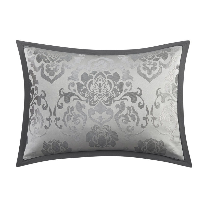 Lavonia Polyester Damask Comforter, Queen Comforter + 6 Additional Pieces