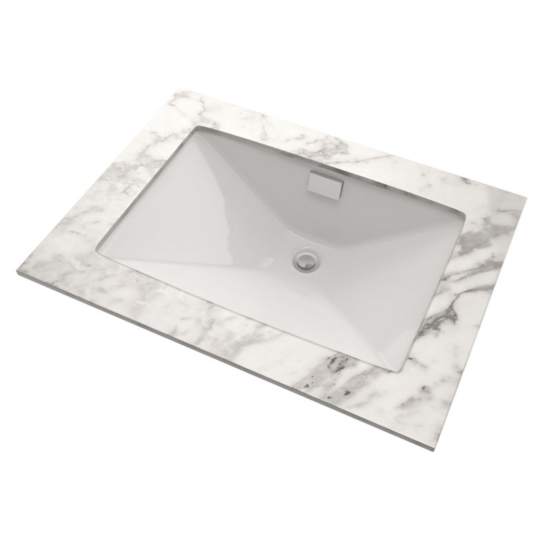 Lavabo de salle de bain rectangulaire encastré TOTO® Lloyd®, blanc colonial, Blanc colonial