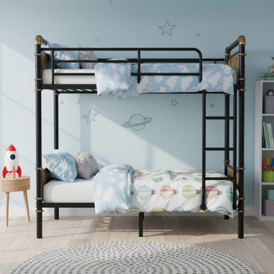 Twin XL Over Twin XL Metal Bunk Bed for Teens and Adults