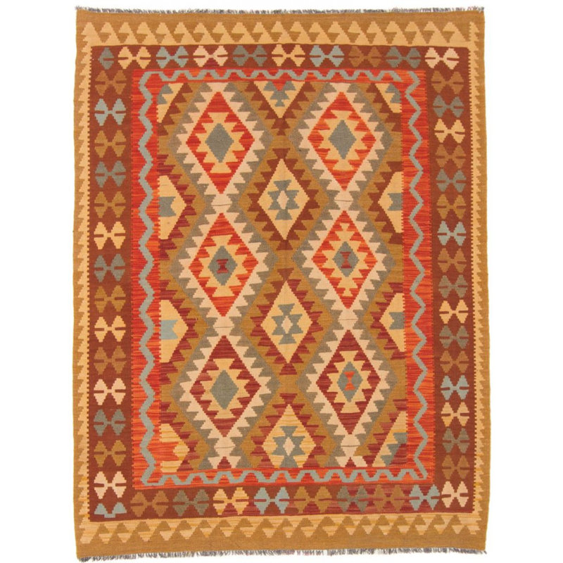 Geometric Wool Hand Woven 152cm X 197cm Area Rug