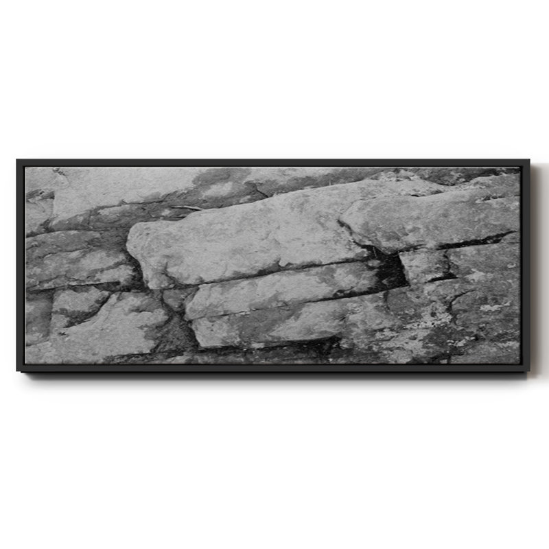 Found Textures XIII- Framed Canvas, 24" H x 60" W