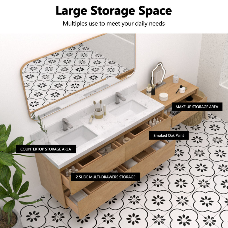 Ensemble de meuble-lavabo flottant 90 po Mellani