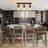 3 - Light Adjustable Seeded Glass Linear Dome Semi Flush Mount