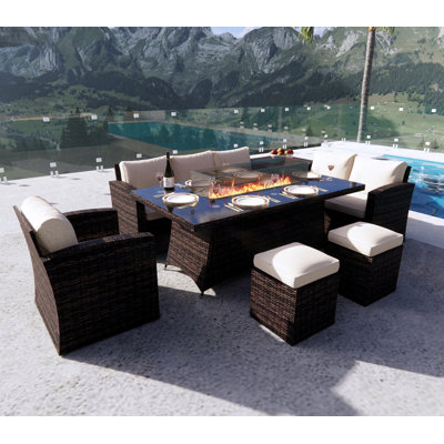 Camdan Wicker/Rattan 6 - Person Seating Group with Cushions by Winston Porter