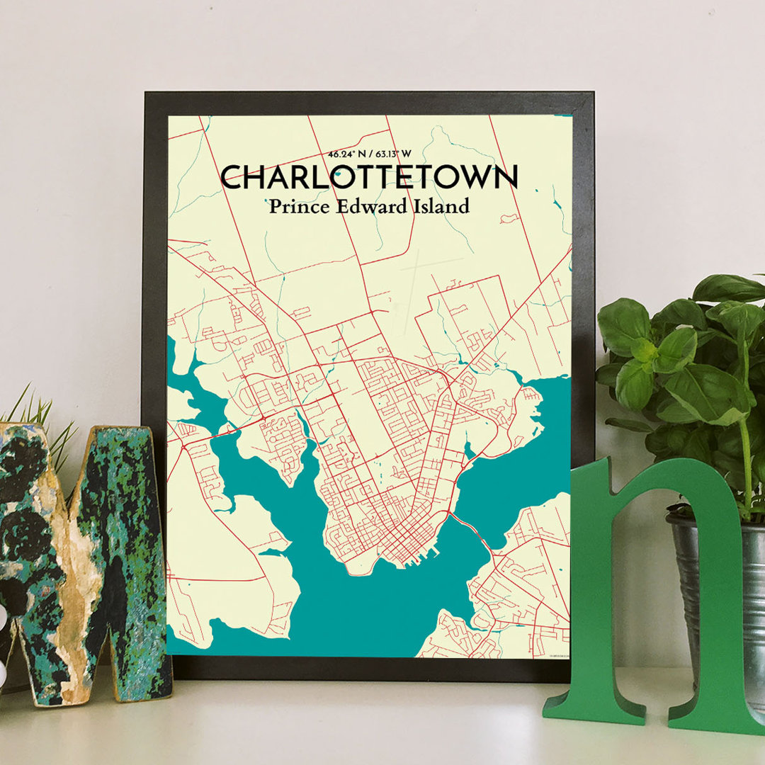 Charlottetown City Map - No Frame Print