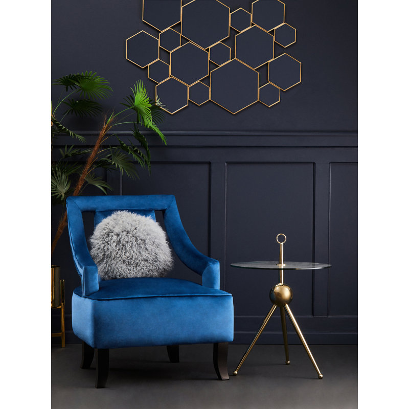 Bhodi Glass Top End Table, Gold
