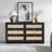 Chada Rattan 6 Drawer 56.85" Wide Dresser With Ample Storage-757178983
