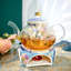 DNGJU 21oz. Floral Teapot Set