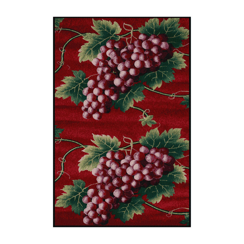  Tapis lavable rouge raisin, Tapis de couloir 2 pi x 5 pi