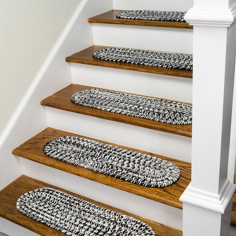 Tapis d'escalier Akhil, Noir
