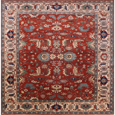 Tapis oriental orange / brun