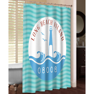 Rideau de douche simple Long Beach Island