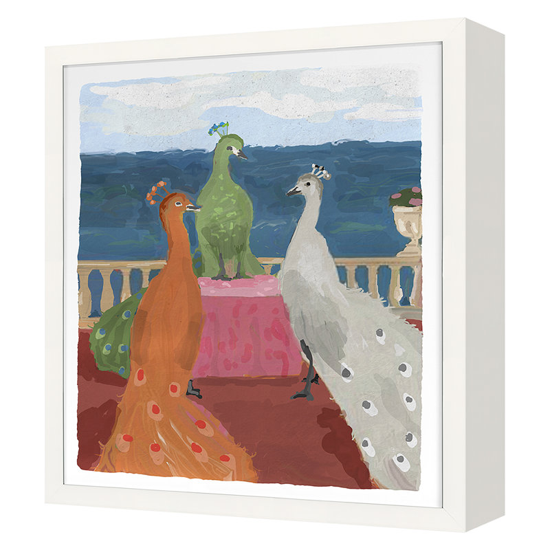 Brighton Print by Dana Gibson, 40" H x 35" W x 2.13" D, White