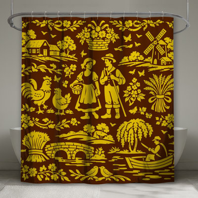 Rideaux de douche Folk Art