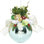 Floral Jeweled Ball Ornament, Shiny, Blue - 7 Inches