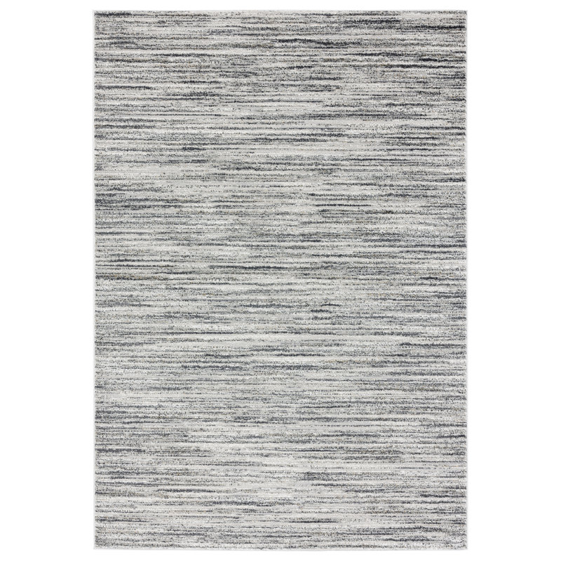 Tapis abstrait gris, Tapis de couloir 2 pi 7 po x 7 pi 2 po